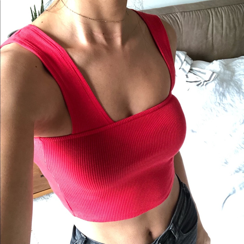 Brand new Urban outfitters XS red crop tank top